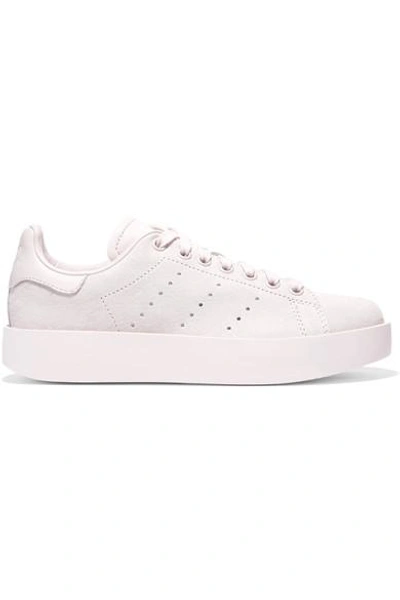 Adidas Originals Stan Smith Bold Leather-trimmed Suede Trainers