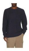 Rhythm Patchwork Sweater In Blue