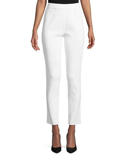 Misook Plus Size Straight-leg Knit Pull-on Pants In White