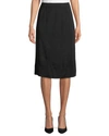 Misook Plus Size Straight Pull-on Skirt In Black