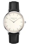 ROSEFIELD BOWERY LEATHER STRAP WATCH, 38MM,BWBLS-B2