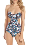 TORY BURCH PRISM CONVERTIBLE ONE-PIECE SWIMSUIT,45831