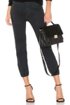Nili Lotan French Military Cropped Stretch-cotton Twill Slim-leg Pants In Dark Navy