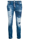DSQUARED2 COOL GIRL CROPPED JEANS,S75LA0973S3034212466046