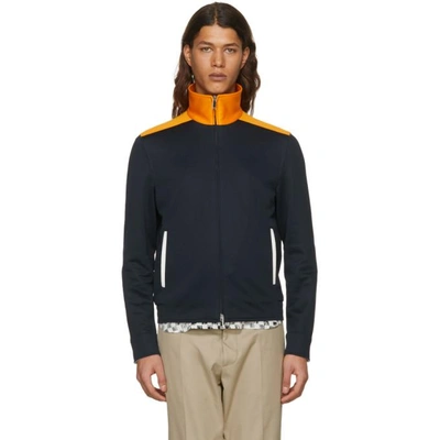Valentino Lightweight Tracksuit Jacket In Black Orange
