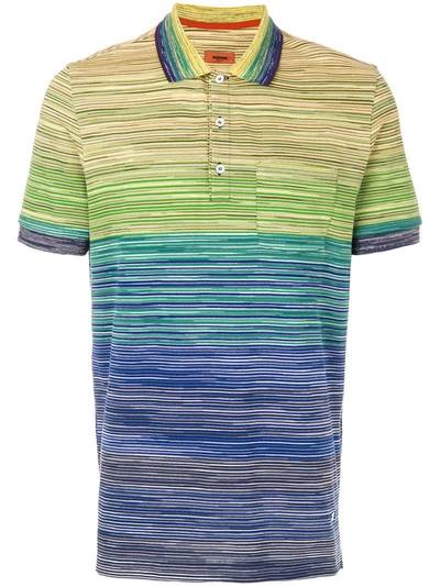 Missoni Space-dyed Cotton-jersey Polo Shirt In Multi