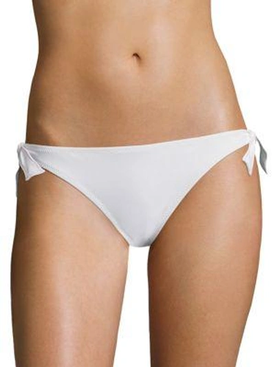 Kisuii Bella Side Tie Bikini Bottom In Pink White