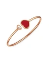 Chopard Women's Happy Hearts 18k Rose Gold, Diamond & Red Stone Bangle