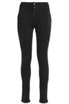 BALMAIN WOMAN COTTON-BLEND SKINNY PANTS BLACK,US 4772211933198563