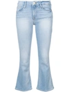 Frame Le Pixie Cropped High-rise Bootcut Jeans In Tropic