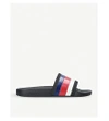 Gucci Web Rubber Pool Slides In Black/comb