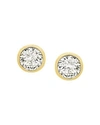 CRISLU SMALL CIRCLE STUD EARRINGS,302223E00CZ