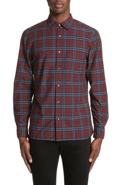 Burberry Alexander Check Sport Shirt In Red