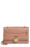 BALMAIN GLACE LEATHER BOX SHOULDER BAG - PINK,S8FS110PVCL