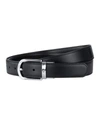 Montblanc Men's Horseshoe-buckle Reversible Leather Belt In Black/brown