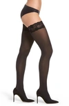 PRETTY POLLY VELVET LACE STAY-UP STOCKINGS,PNAUY8