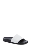 Balmain Calypso Logo Strap Slide Sandal In White