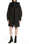 HELMUT LANG RE-EDITION GENUINE KALGAN SHEARLING TRIM & GENUINE GOAT HAIR LINING HOODED PARKA,H07RW402