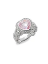 JUDITH RIPKA Fontaine Crystal & Sapphire Heart Ring,0400097006868