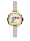 KATE SPADE CRITTER LEATHER STRAP WATCH,0400096718641
