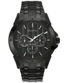 BULOVA MEN'S BLACK ION-PLATED STAINLESS STEEL BRACELET WATCH 43MM 98C121