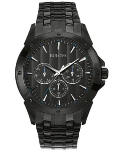 Bulova Men's Black Ion-plated Stainless Steel Bracelet Watch 43mm 98c121