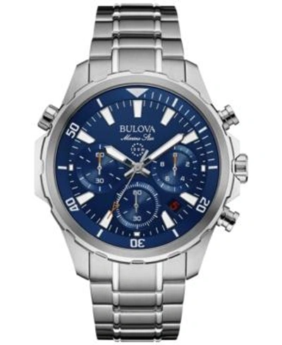 BULOVA MEN'S CHRONOGRAPH MARINE STAR STAINLESS STEEL BRACELET WATCH 43MM