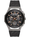 Bulova Men's Chronograph Curv Black Stainless Steel Bracelet Watch 44mm In Black