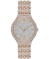 BULOVA WOMEN'S CRYSTAL ACCENTED ROSE GOLD-TONE STAINLESS STEEL BRACELET WATCH 32MM 98L235