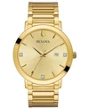 Bulova Modern Gold-tone Stainless Steel Mens Watch In Gold