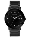 Bulova Modern Black Stainless Steel Mens Watch