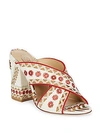 ASH Adel Textile Block Heel Sandals,0400096187339