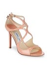 JIMMY CHOO Lang Patent Leather Sandals,0400096554626
