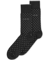 Calvin Klein Men's Giza Pindot Crew Socks In Black