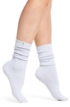 Ugg Ribbed Crew Socks In Icelandic Blue