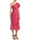 CAROLINA HERRERA One-Shoulder Floral Dress