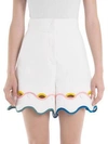 SARA BATTAGLIA Scalloped Cotton Shorts