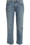 ACNE STUDIOS WOMAN CROPPED FADED MID-RISE STRAIGHT-LEG JEANS MID DENIM,US 4772211933810330