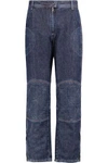 JW ANDERSON WOMAN CROPPED PANELED MID-RISE STRAIGHT-LEG JEANS BLUE,US 4772211933620468