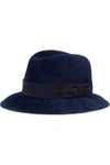 MAISON MICHEL WOMAN WOOL FEDORA MIDNIGHT BLUE,GB 4772211933215220