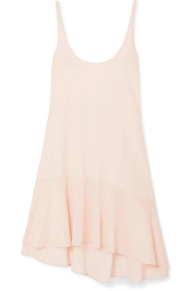 Skin Lotti Pima Cotton-jersey And Voile Chemise In Pastel Pink