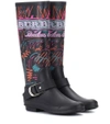BURBERRY DOODLE PRINTED RUBBER BOOTS,P00301467