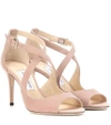 JIMMY CHOO EMILY 85 SUEDE SANDALS,P00299385