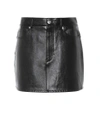 HELMUT LANG Leather miniskirt