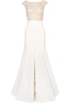 RIME ARODAKY SEWELL LACE AND CREPE GOWN