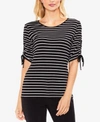 VINCE CAMUTO DRAWSTRING-SLEEVE TOP