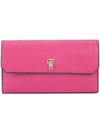 Valextra Foldover Continental Wallet In Pink