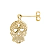 Cartergore Gold Sugar Skull With Heart Eyes Single Short Drop Earring In Drop