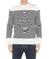 ALEXANDER MCQUEEN ALEXANDER MCQUEEN STRIPED SKULL SWEATER,10133522