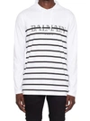 Balmain Striped-logo Hooded Cotton Sweatshirt In Black & White